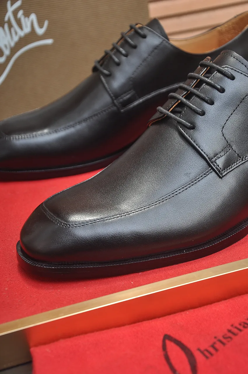 Men's shoes 💰620💶 [Chrstian Loubotin] Red-soled shoes 💋Original mold opening, the highest version on the market, purely handmade ➕Imported cowhide uppers, first-layer water-dyed cowhide lining! Original EU high-gloss outsole. 38 to 45 (45 customized)